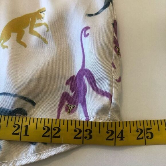 Zara Pastel Monkey Print Cropped Swing top Size S - Picture 12 of 13